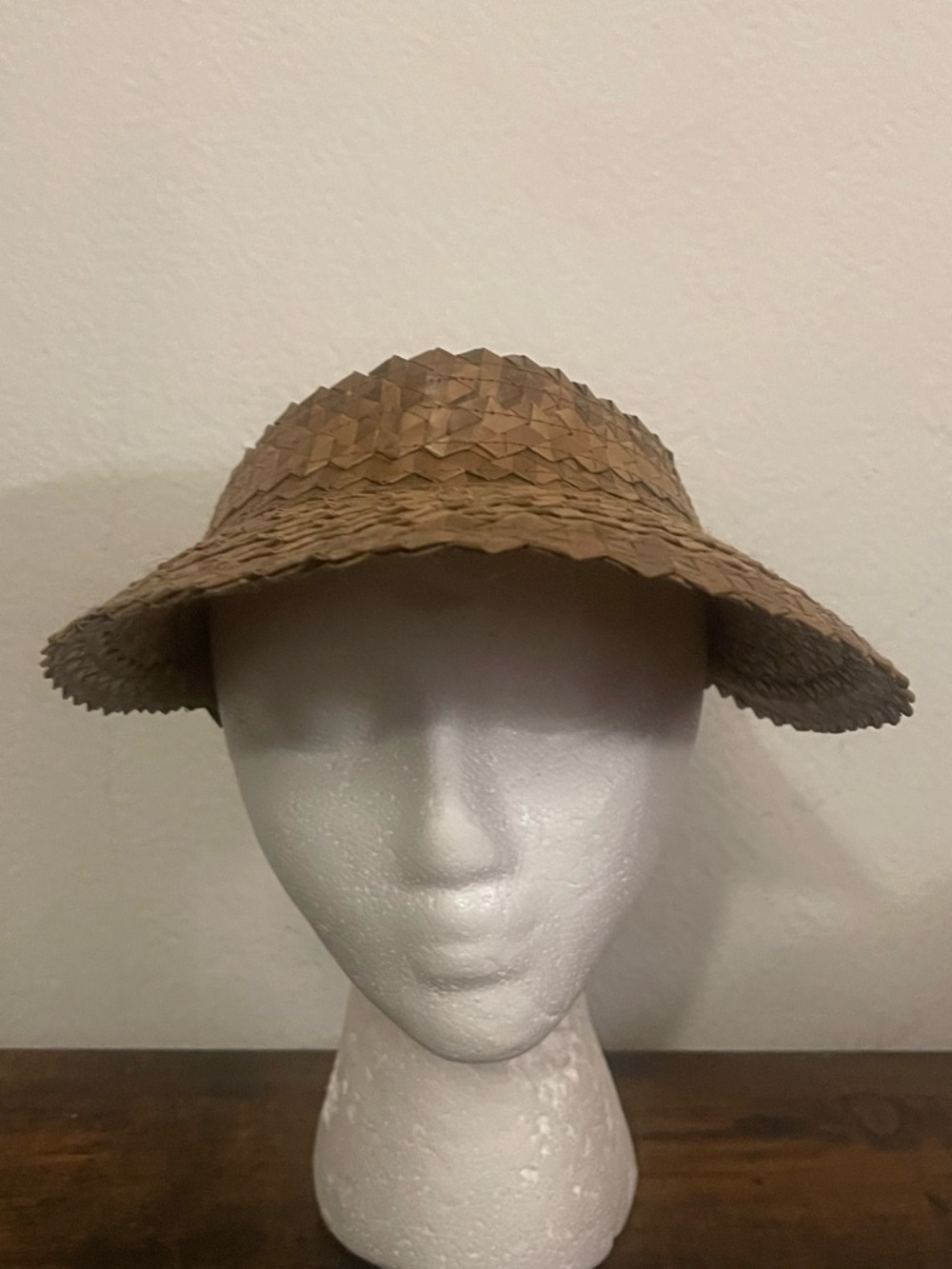 Woven Straw Visor Hat in Natural Brown - Women's Sun Visor